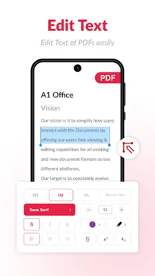 PDF text editor android App screenshot 18